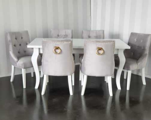 Stół drewniany z krzesłami Bari 1