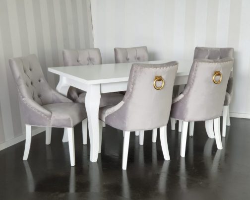 Stół drewniany z krzesłami Bari 1