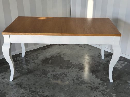Stół drewniany rozkładany Malaga 1 biały dębowy