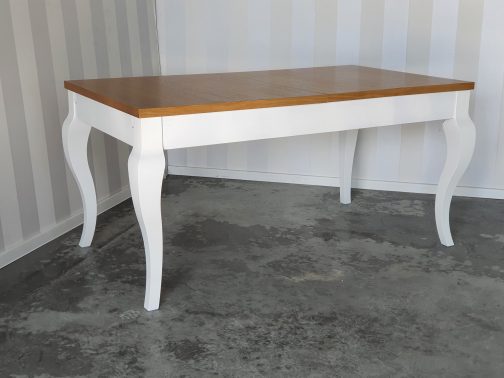 Stół drewniany rozkładany Malaga 1 biały dębowy