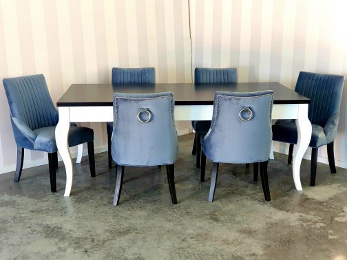 Stół z krzesłami Bari 2 stół drewniany Malaga krzesła tapicerowane Bari