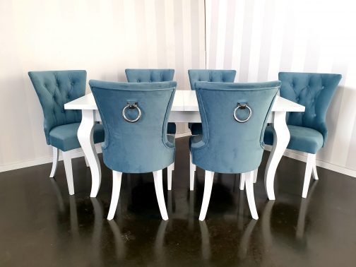 Stół z krzesłami Dubai 3 stół Massimo krzesła tapicerowane Dubai