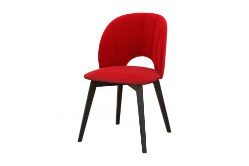 Krzesło tapicerowane drewniane loftowe Loft Bjorn 2 czerwone