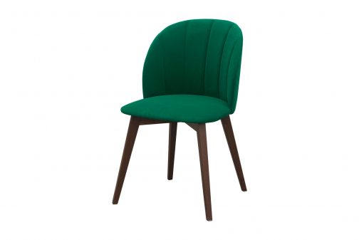 Krzesło tapicerowane loftowe Loft Bjorn drewniane zielone