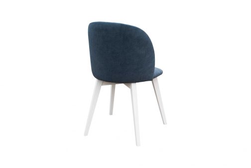 Krzesło tapicerowane loftowe Loft Bjorn drewniane niebieskie