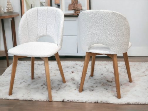 Krzesło tapicerowane loftowe Loft Bjorn 2 tkanina boucle
