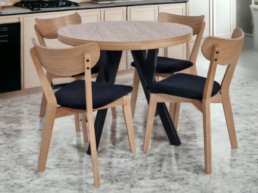 Stół i krzesła drewniane zestaw Alta Meble Tuszkowski
