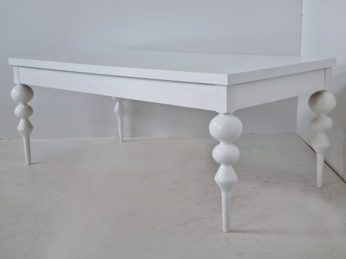 stol drewniany toronto biały rozkładany