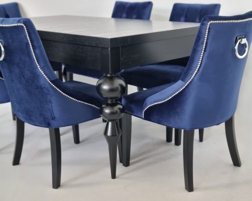 Stół drewniany Toronto + krzesła tapicerowane Bari