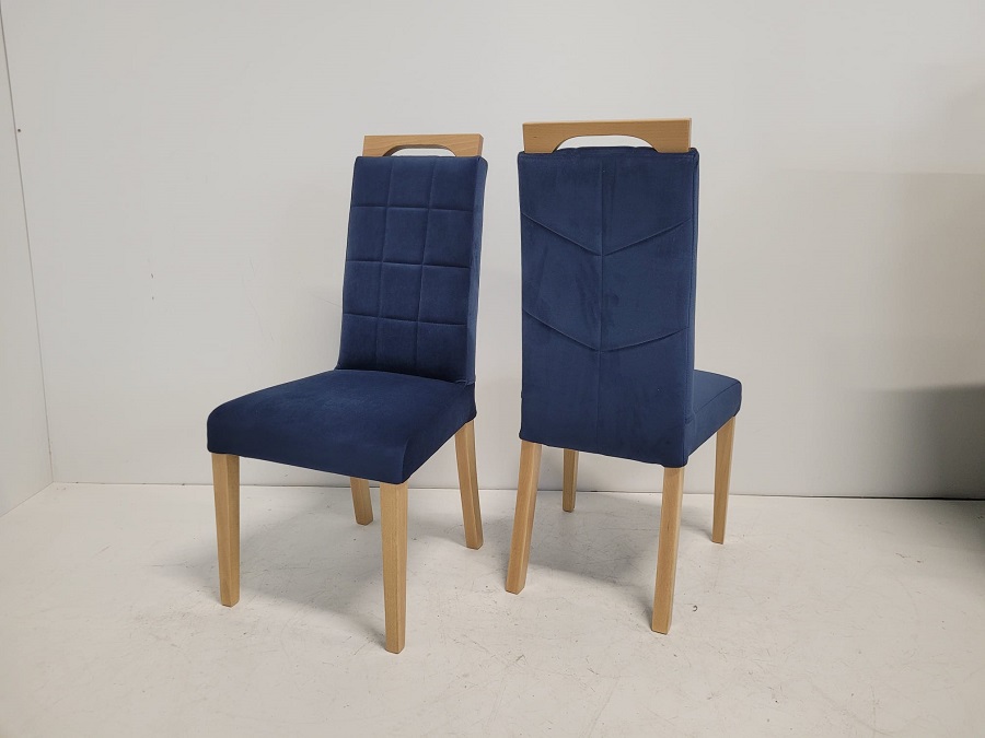 capri krzesła tapicerowane niebieskie Meble Tuszkowski