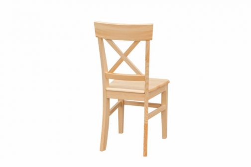 krzesło drewniane sosnowe Isak oparcie krzyżak