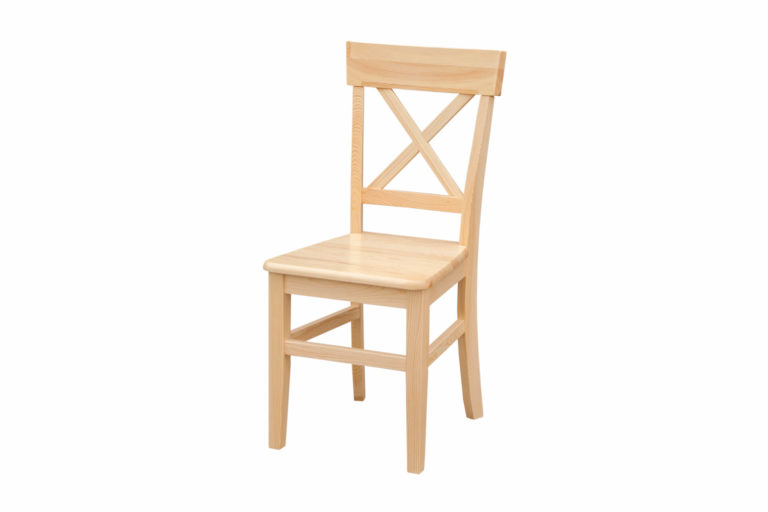 krzesło drewniane sosnowe Isak oparcie krzyżak