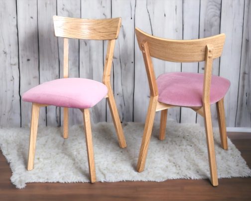 Krzesło dębowe drewniane tapicerowane Erik