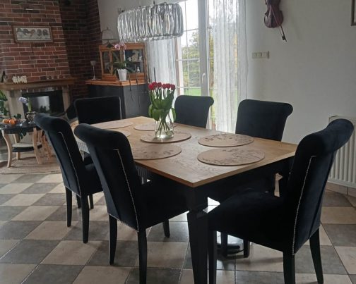 Krzesło tapicerowane Porto bez pikowania