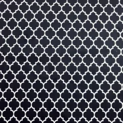 Arabeska 02 czarny Soft Velvet tkanina obiciowa koniczyna marokańska