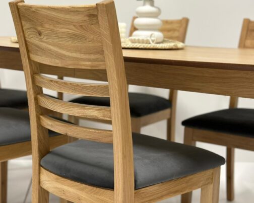 Zestaw stół dębowy drewniany Sandro II krzesła dębowe drewniane Magnus III