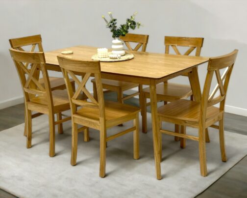 Zestaw stół dębowy drewniany Sandro II krzesła dębowe drewniane Isak