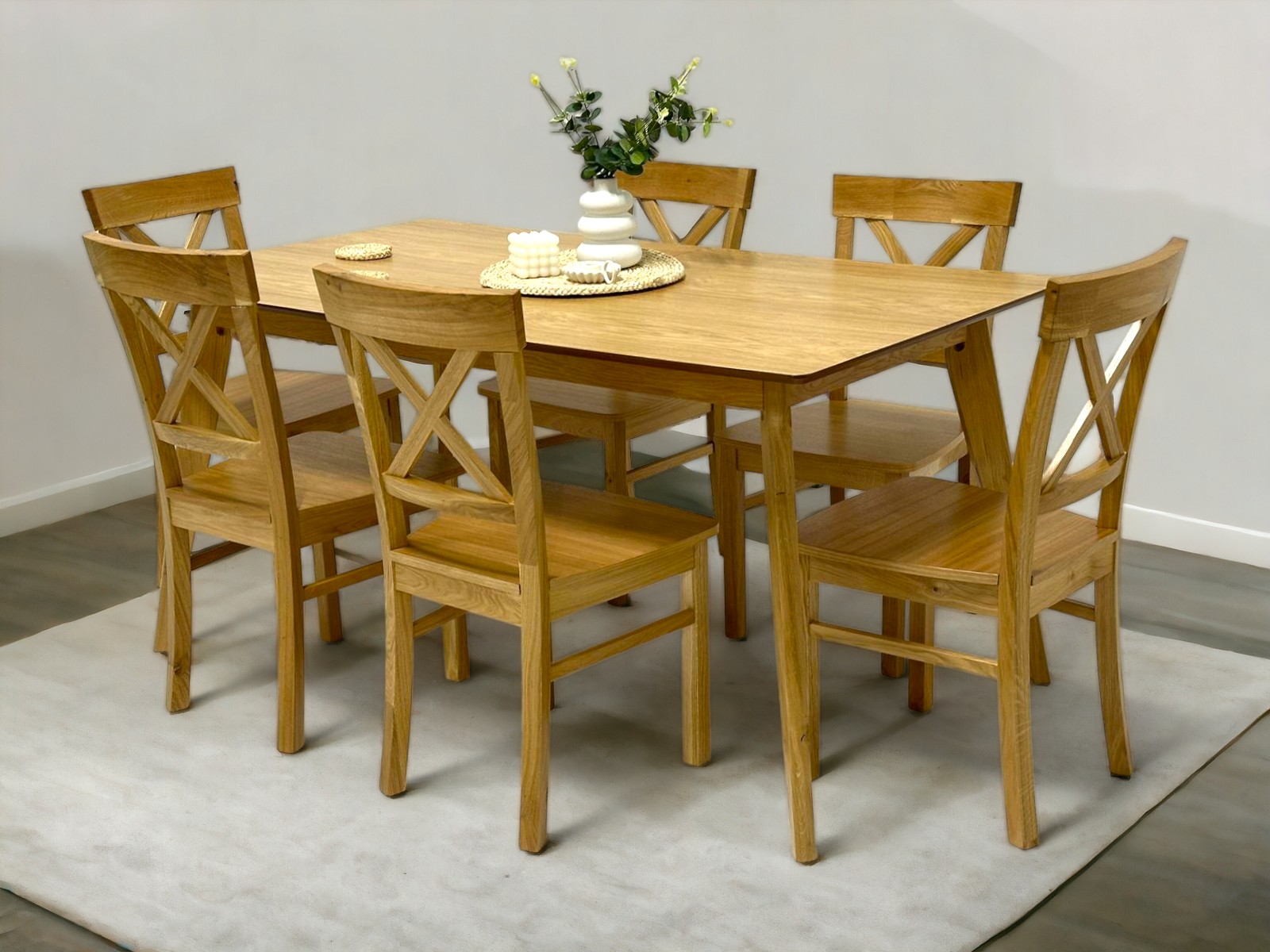 stół z krzesłami drewniany dębowy stół Sandro II krzesło Isak producent Meble Tuszkowski