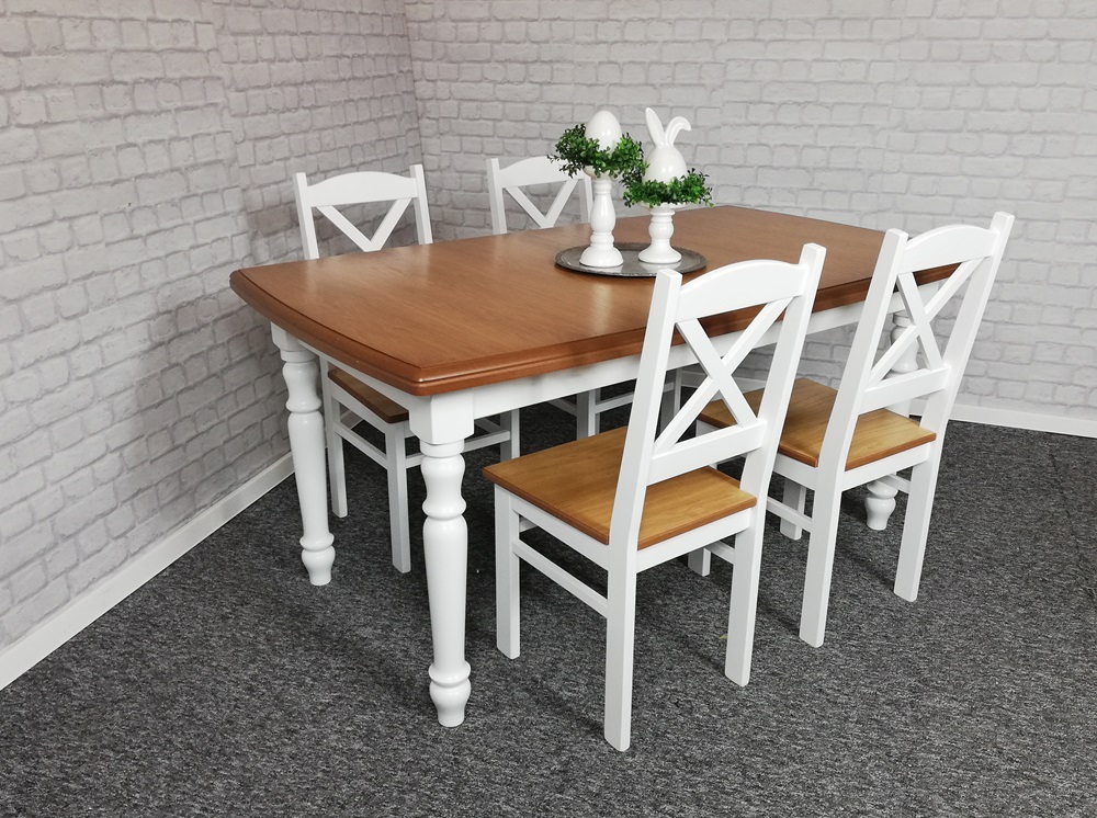 stół drewniany Prowansalski stół z krzesłami Meble Tuszkowski