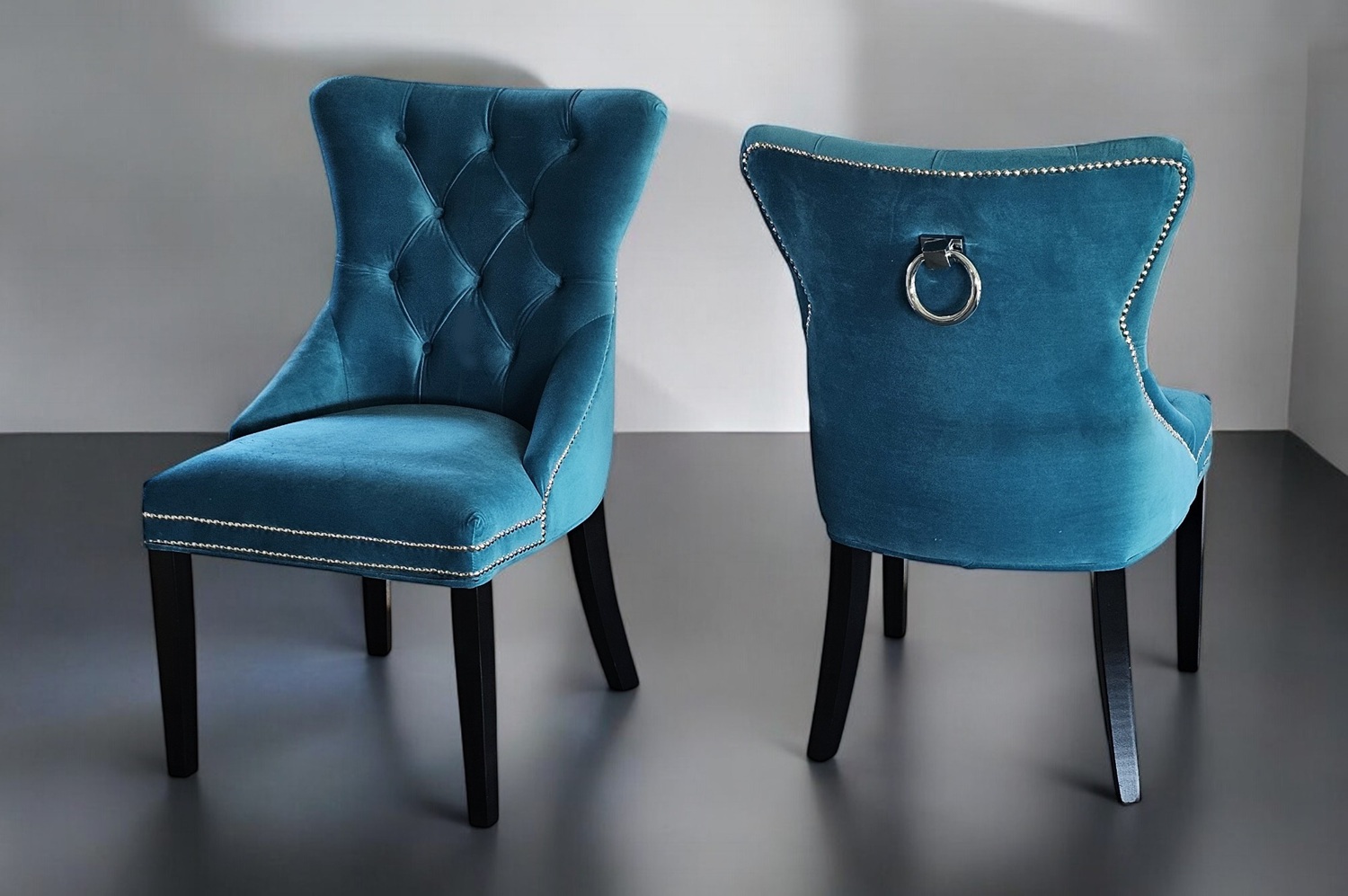 Monaco Deluxe krzesło tapicerowane 6 szt turkusowe Meble Tuszkowski