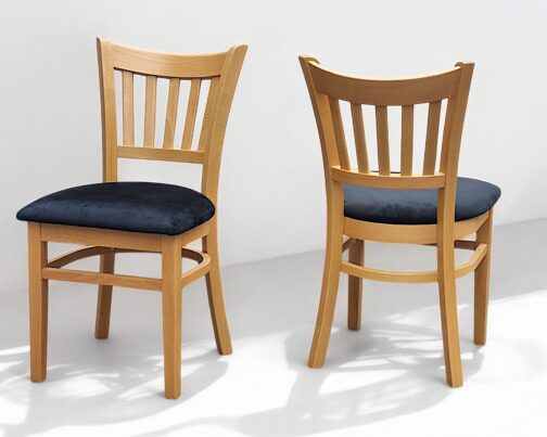 Krzesło drewniane tapicerowane nowoczesne skandynawskie Beno