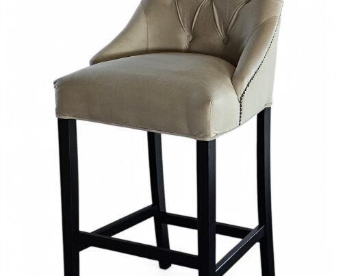 Hoker z oparciem Bari – 2 sztuki