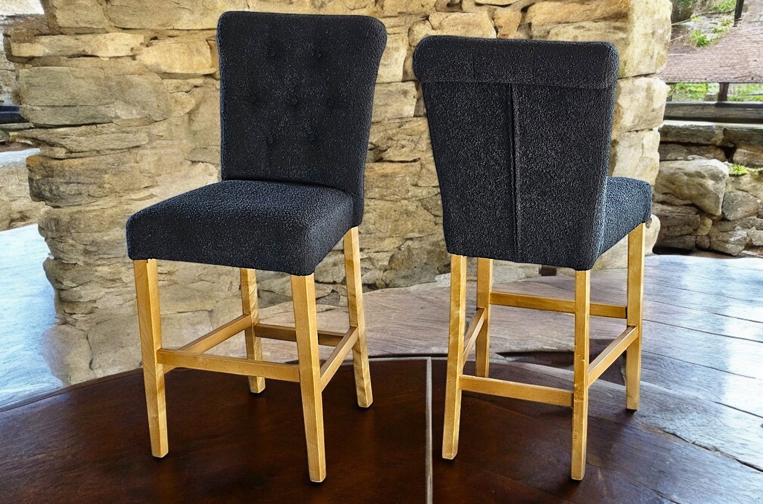 Hoker z oparciem Porto krzesło barowe Meble Tuszkowski