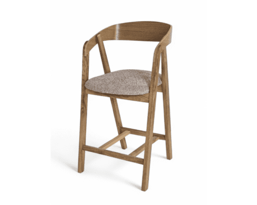 Krzesło barowe z podłokietnikami hoker dębowy Carmen