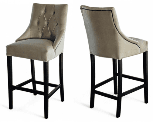 Hoker z oparciem Bari – 2 sztuki