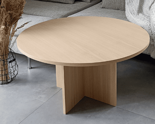 Stolik kawowy okrągły drewniany Jan