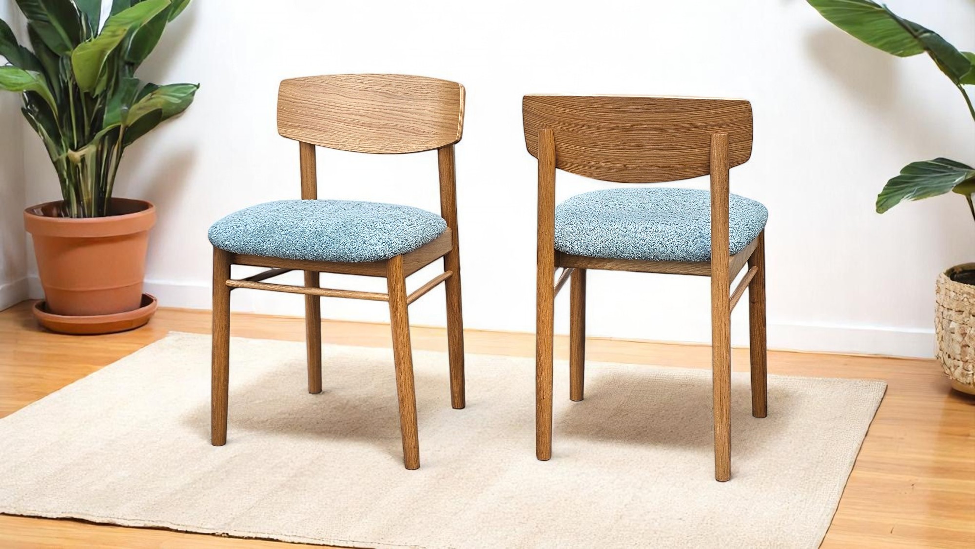 Krzesło dębowe drewniane tapicerowane nowoczesne Polo