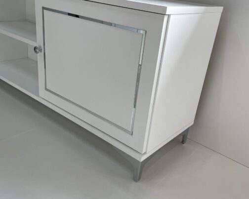 Komoda RTV Silver z lustrzanymi ramkami