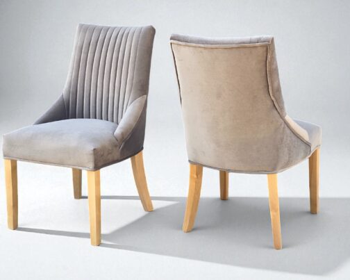 Krzesło tapicerowane Bari Modern pionowe przeszycia