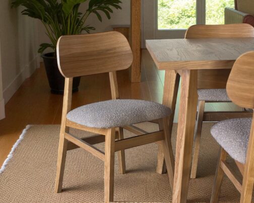 Zestaw dębowy: stół drewniany Rodos krzesła drewniane Mona