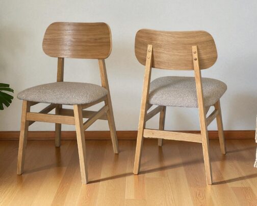 Krzesło dębowe tapicerowane nowoczesne Mona