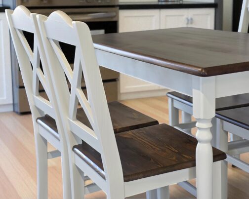 Zestaw sosnowy prowansalski: stół Neto z krzesłami Prowansja