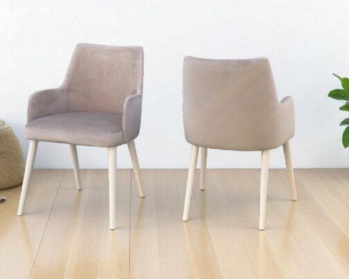Krzesła tapicerowane Bera 2 z obiciem velvetowym – zestaw 4 szt.