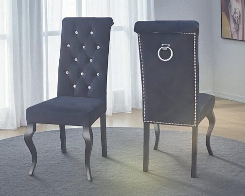 Krzesła tapicerowane Valencia z obiciem Magic Velvet – 4 sztuki