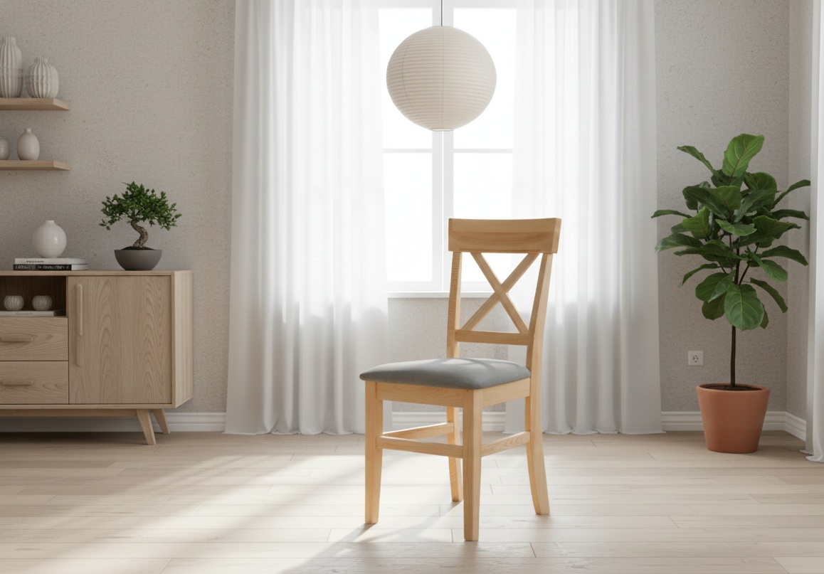 Isak 1 krzesło drewniane tapicerowane Meble Tuszkowski