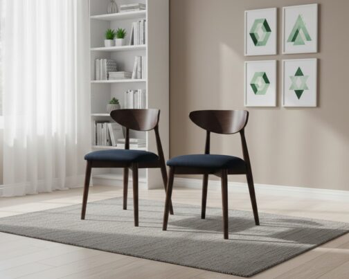 Krzesło drewniane tapicerowane nowoczesne Lars