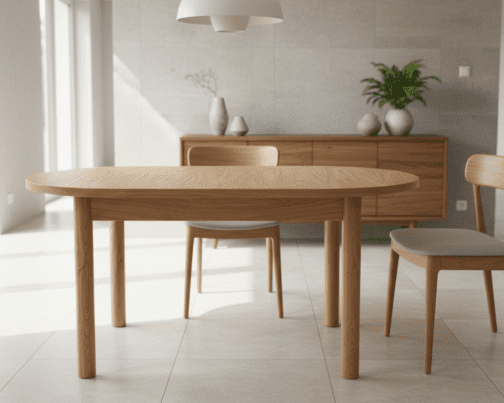 Stół owalny drewniany rozkładany Taves