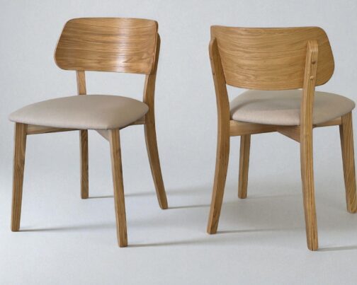 Krzesło drewniane tapicerowane dębowe Olaf