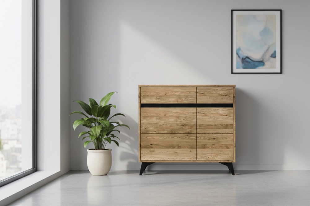 Komoda 100 z litego drewna dębowego Meble Tuszkowski