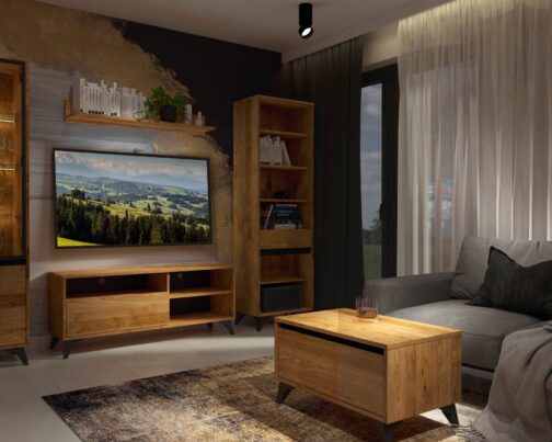 Półka dębowa na ścianę 160