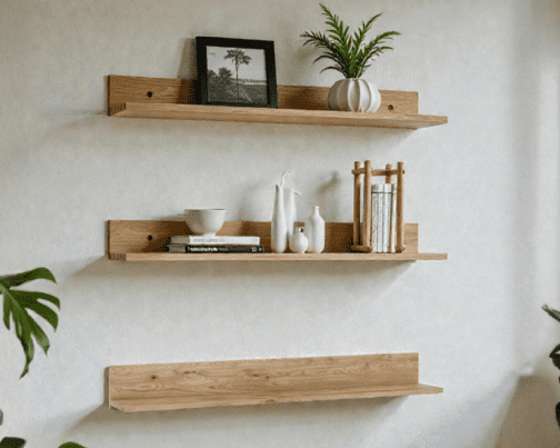 Półka dębowa na ścianę 140