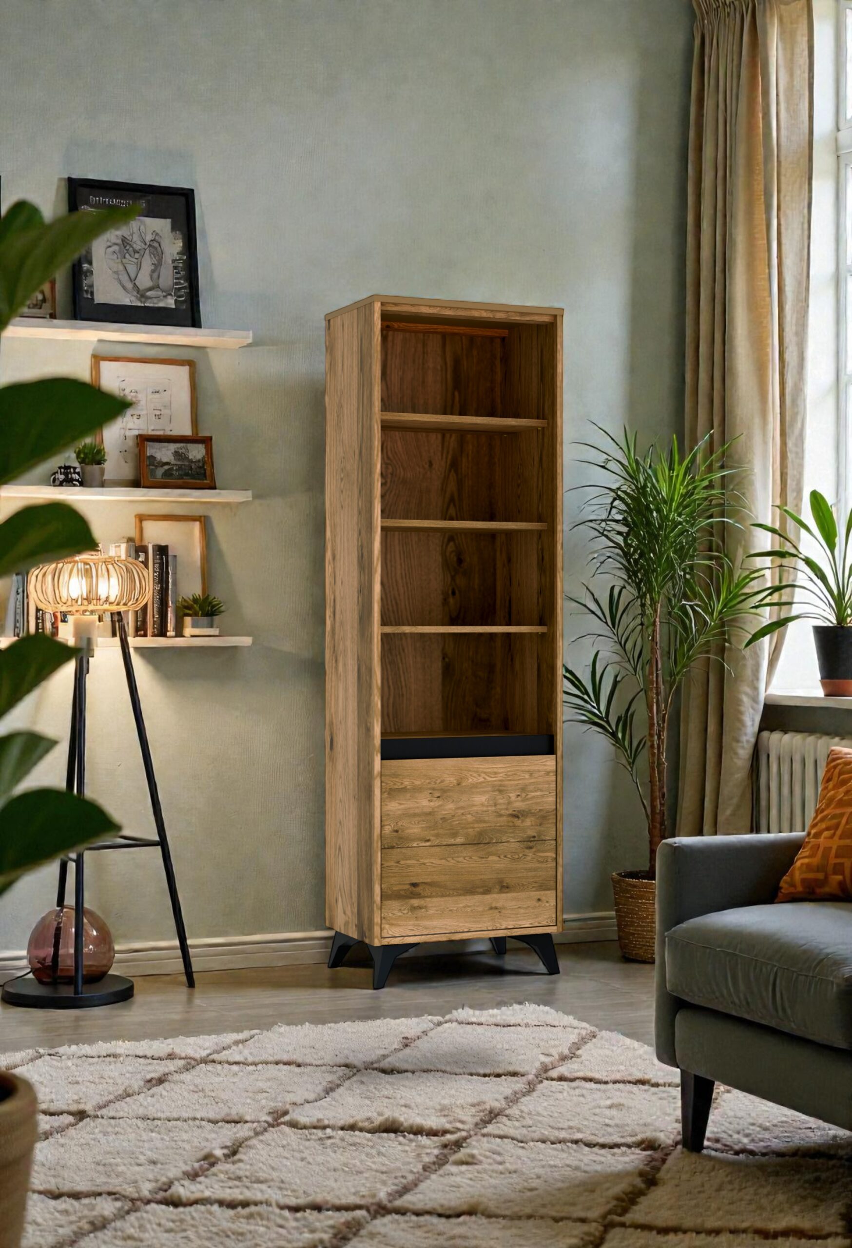 Regał dębowy 60 L/P meble lity dąb Meble Tuszkowski