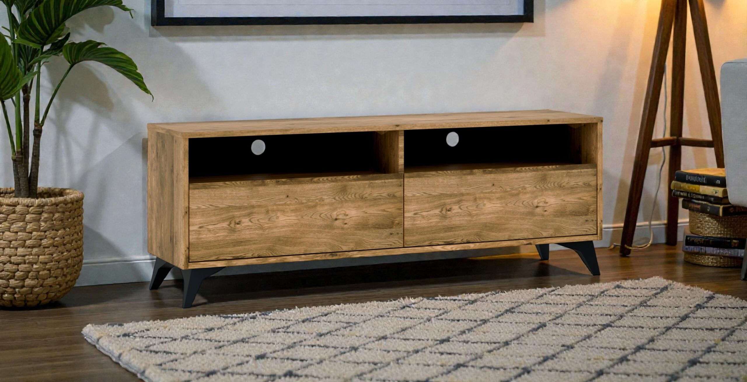 Dębowa szafka RTV 160 meble lity dąb Meble Tuszkowski