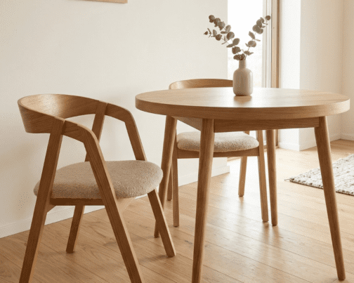 Krzesło z podłokietnikiem drewniane dębowe Carmen